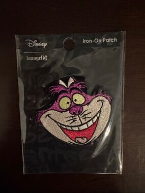 Disney Cheshire Cat Iron-On Patch - Purple, Pink, White, Yellow, Black, Red